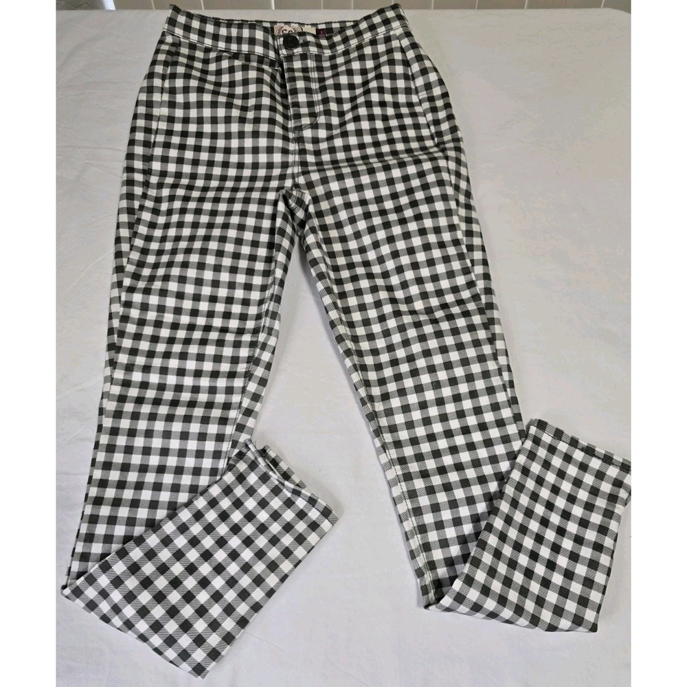 SO Women's Size 3 Pants Gray/White Checkered